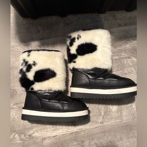 Black and White Winter Boots